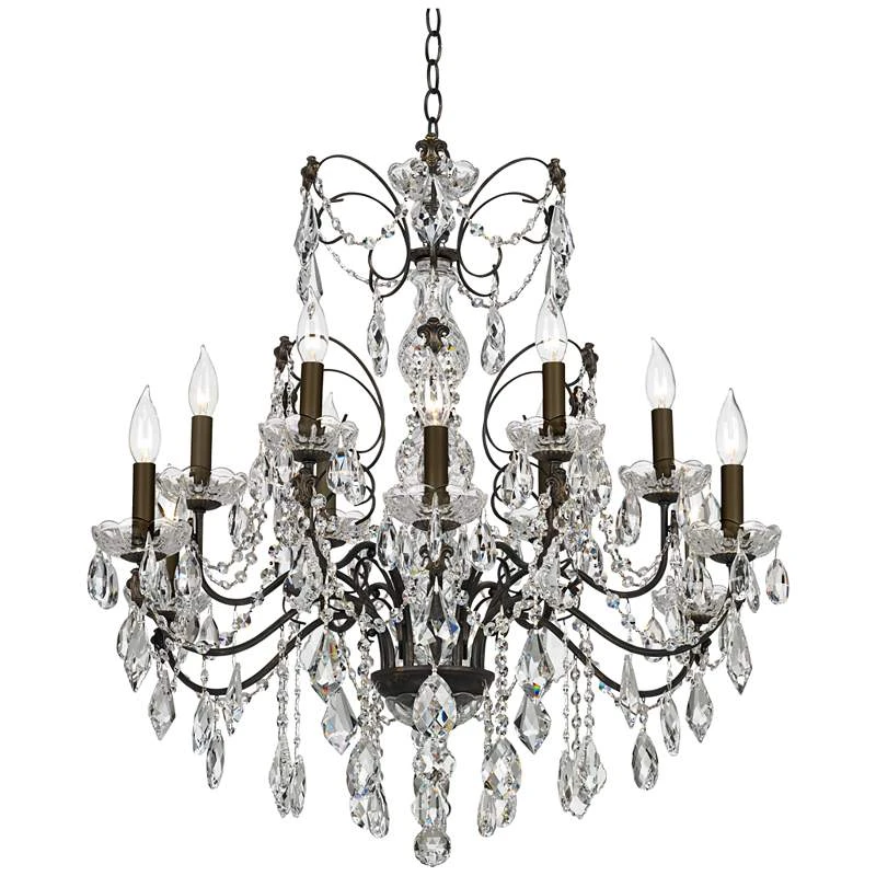 Schonbek Century Collection 30" Wide Crystal 12-Light Chandelier 4 Schonbek Century Collection 30" Wide Crystal 12-Light Chandelier - Image 2