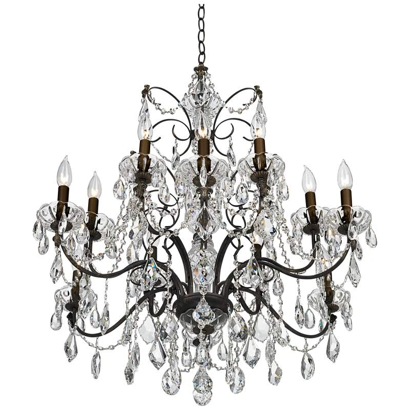 Schonbek Century Collection 30" Wide Crystal 12-Light Chandelier 6 Schonbek Century Collection 30" Wide Crystal 12-Light Chandelier - Image 4