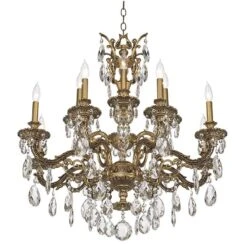 Schonbek Milano 32 1/2" Wide Large Crystal Chandelier -Golden Lighting Shop schonbek milano 32 and one half inch wide large crystal chandelier n7856views3