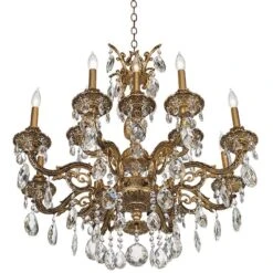 Schonbek Milano 32 1/2" Wide Large Crystal Chandelier -Golden Lighting Shop schonbek milano 32 and one half inch wide large crystal chandelier n7856views4