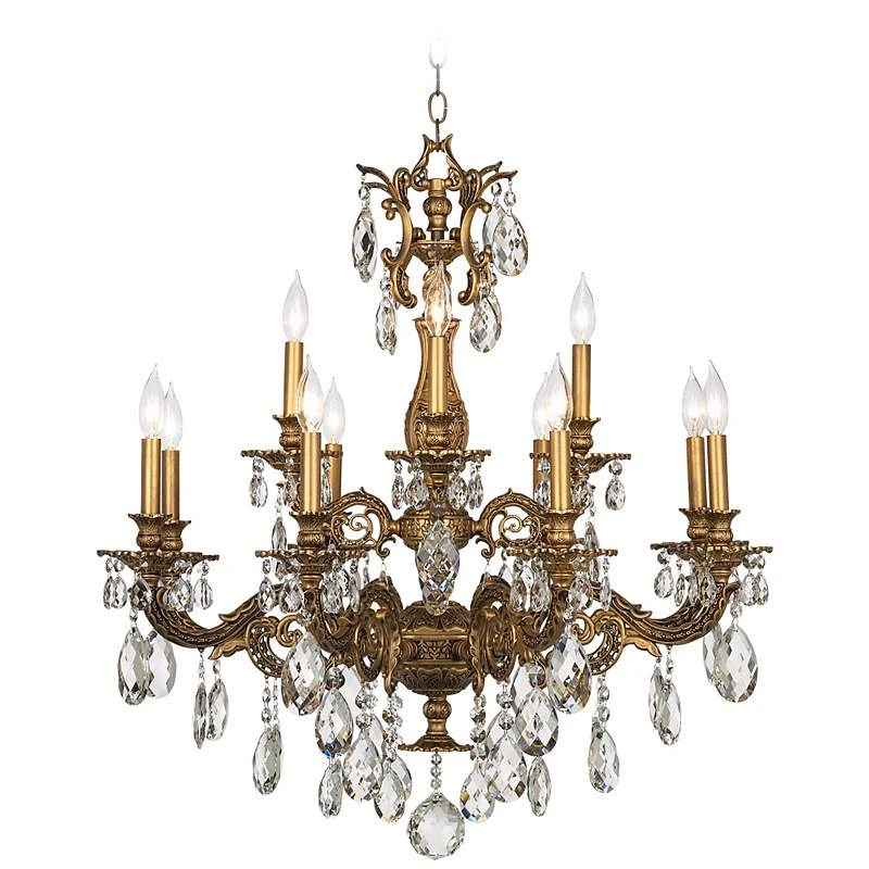 Schonbek Milano 32 1/2"W Bronze Swarovski Crystal Chandelier 4 Schonbek Milano 32 1/2"W Bronze Swarovski Crystal Chandelier - Image 2