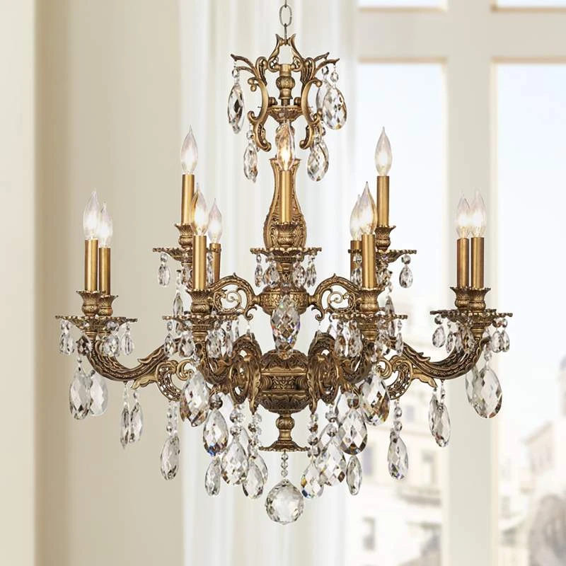 Schonbek Milano 32 1/2"W Bronze Swarovski Crystal Chandelier 3 Schonbek Milano 32 1/2"W Bronze Swarovski Crystal Chandelier