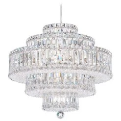 Schonbek Plaza 21" Wide Silver Swarovski Crystal Chandelier -Golden Lighting Shop schonbek plaza 21 inch wide silver swarovski crystal chandelier n8328
