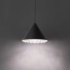 Schonbek Primrose Black 8" Wide Modern Cone LED Mini Pendant -Golden Lighting Shop schonbek primrose black 8 inch wide modern cone led mini pendant 259m3views2