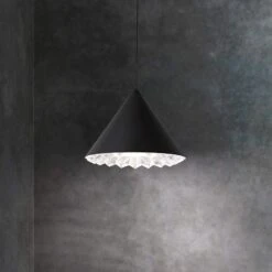 Schonbek Primrose Black 8" Wide Modern Cone LED Mini Pendant -Golden Lighting Shop schonbek primrose black 8 inch wide modern cone led mini pendant 259m3views3