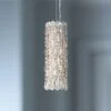 Schonbek Sarella 5" Wide Silver And Crystal Column Pendant -Golden Lighting Shop schonbek sarella 5 inch wide silver and crystal column pendant 21m38cropped