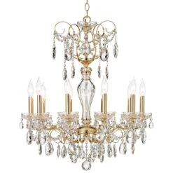 Schonbek Sonatina 25 1/2" Wide Gold Crystal Chandelier -Golden Lighting Shop schonbek sonatina 25 and one half inch wide gold crystal chandelier 5m132