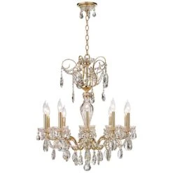 Schonbek Sonatina 25 1/2" Wide Gold Crystal Chandelier -Golden Lighting Shop schonbek sonatina 25 and one half inch wide gold crystal chandelier 5m132views1