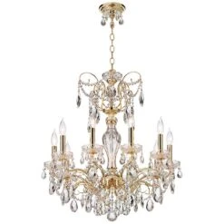 Schonbek Sonatina 25 1/2" Wide Gold Crystal Chandelier -Golden Lighting Shop schonbek sonatina 25 and one half inch wide gold crystal chandelier 5m132views2
