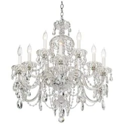 Schonbek Sterling 29" Wide Heritage Crystal 12-Light Chandelier -Golden Lighting Shop schonbek sterling 29 inch wide heritage crystal 12 light chandelier 75124views3