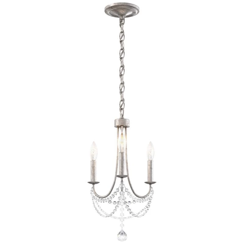 Schonbek Verdana 12" Wide Silver 3-Light Mini Pendant Light 7 Schonbek Verdana 12" Wide Silver 3-Light Mini Pendant Light - Image 5