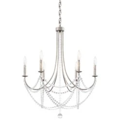 Schonbek Verdana 24"W Antique Silver 6-Light Pendant Light -Golden Lighting Shop schonbek verdana 24 inchw antique silver 6 light pendant light 98k65