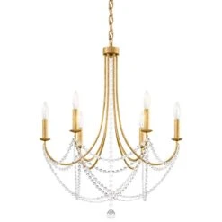 Schonbek Verdana 24"W Heirloom Gold 6-Light Pendant Light 8 Schonbek Verdana 24"W Heirloom Gold 6-Light Pendant Light -Golden Lighting Shop schonbek verdana 24 inchw heirloom gold 6 light pendant light 98k73