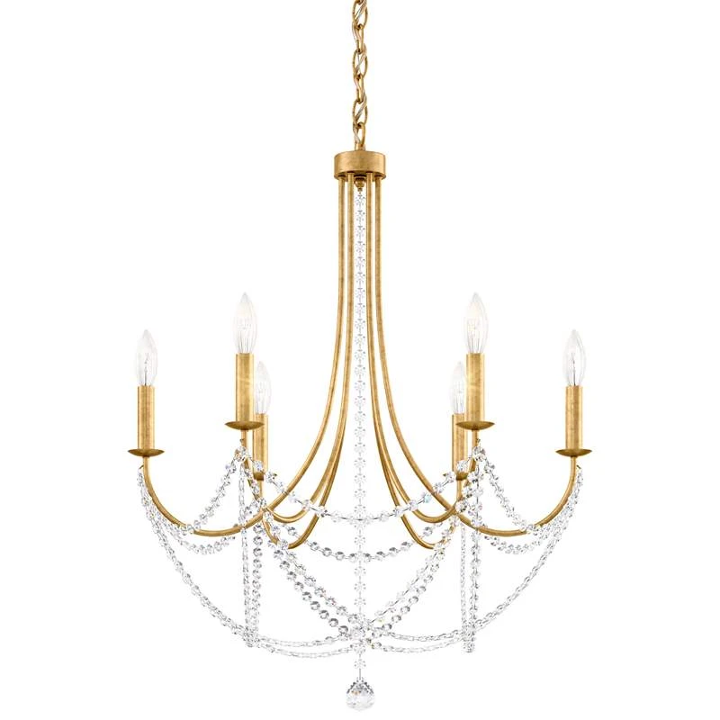 Schonbek Verdana 24"W Heirloom Gold 6-Light Pendant Light 4 Schonbek Verdana 24"W Heirloom Gold 6-Light Pendant Light - Image 2