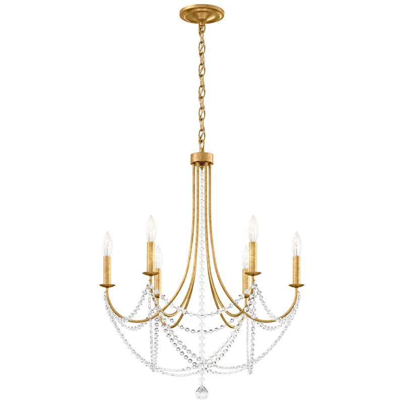 Schonbek Verdana 24"W Heirloom Gold 6-Light Pendant Light 7 Schonbek Verdana 24"W Heirloom Gold 6-Light Pendant Light - Image 5