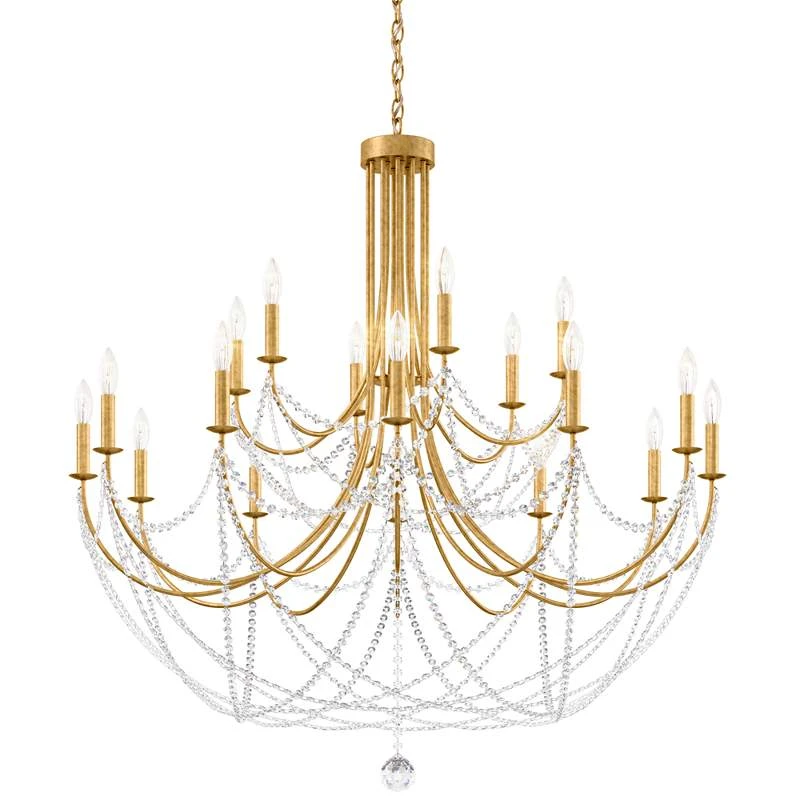 Schonbek Verdana 43" Wide Gold 18-Light 2-Tier Pendant Light 4 Schonbek Verdana 43" Wide Gold 18-Light 2-Tier Pendant Light - Image 2