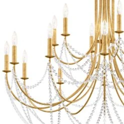 Schonbek Verdana 43" Wide Gold 18-Light 2-Tier Pendant Light 9 Schonbek Verdana 43" Wide Gold 18-Light 2-Tier Pendant Light -Golden Lighting Shop schonbek verdana 43 inch wide gold 18 light 2 tier pendant light 98p81views1