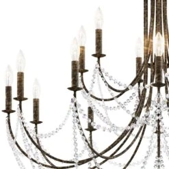 Schonbek Verdana 43"W Bronze 18-Light 2-Tier Pendant Light 9 Schonbek Verdana 43"W Bronze 18-Light 2-Tier Pendant Light -Golden Lighting Shop schonbek verdana 43 inchw bronze 18 light 2 tier pendant light 98p80views1