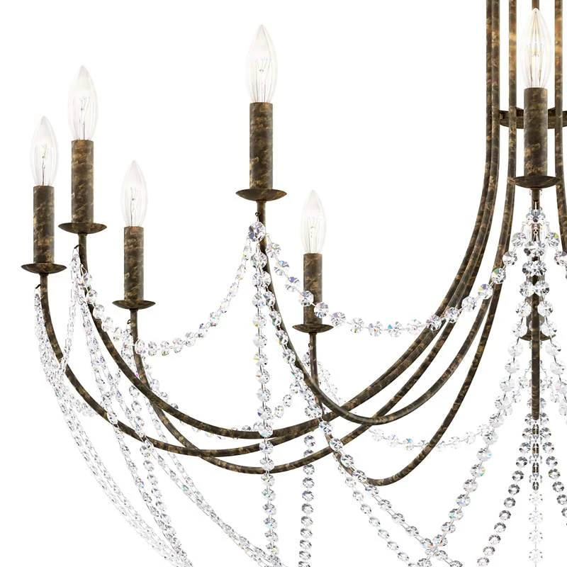 Schonbek Verdana 43"W Heirloom Bronze 12-Light Pendant Light 5 Schonbek Verdana 43"W Heirloom Bronze 12-Light Pendant Light - Image 3