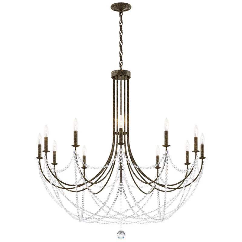 Schonbek Verdana 43"W Heirloom Bronze 12-Light Pendant Light 7 Schonbek Verdana 43"W Heirloom Bronze 12-Light Pendant Light - Image 5