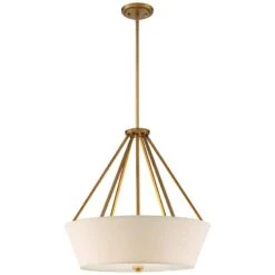 Senaca 22" Wide Natural Brass Pendant Light -Golden Lighting Shop senaca 22 inch wide natural brass pendant light 662k0
