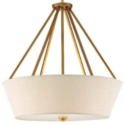 Senaca 22" Wide Natural Brass Pendant Light -Golden Lighting Shop senaca 22 inch wide natural brass pendant light 662k0views1