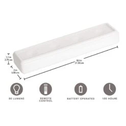 Set Of 2 White LED Under Cabinet Lights With Remote -Golden Lighting Shop set of 2 white led under cabinet lights with remote 85v86views2