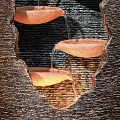 Seven Cascade 35" High Cut-Away Rustic Modern Fountain 11 Seven Cascade 35" High Cut-Away Rustic Modern Fountain -Golden Lighting Shop seven cascade 35 inch high cut away rustic modern fountain 24609views2