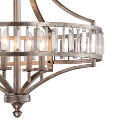 Soft Silver 4-Light 24" Wide Crystal Chandelier -Golden Lighting Shop soft silver 4 light 24 inch wide crystal chandelier w7027views1
