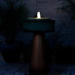 Solidad 31 1/2"H Copper And Green Tiered LED Floor Fountain 11 Solidad 31 1/2"H Copper And Green Tiered LED Floor Fountain -Golden Lighting Shop solidad 31 and one half inchh copper and green tiered led floor fountain 85a35views2