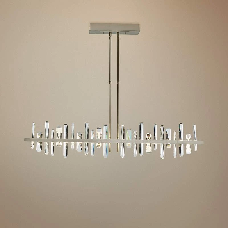 Solitude Large 52"W Gold LED Kitchen Island Light Pendant 3 Solitude Large 52"W Gold LED Kitchen Island Light Pendant