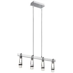 ELAN Sorno 32"W Polished Nickel LED Kitchen Island Light Pendant -Golden Lighting Shop sorno 32 inchw polished nickel led kitchen island light pendant 69e70