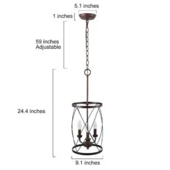 Sprin 9" Wide Rustic Iron 3-Light Mini Pendant -Golden Lighting Shop sprin 9 inch wide rustic iron 3 light mini pendant 177x1views5