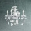 St. Francis 17" Wide Chrome And Crystal 4-Light Chandelier -Golden Lighting Shop st francis 17 inch wide chrome and crystal 4 light chandelier 66d03cropped