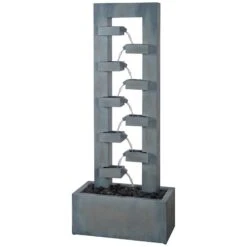 Stanton 51" High Dusty Blue Waterfall Water Chain Fountain -Golden Lighting Shop stanton 51 inch high dusty blue waterfall water chain fountain 78e47