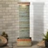 Stave 48" High Slate And Copper Outdoor LED Floor Fountain -Golden Lighting Shop stave 48 inch high slate and copper outdoor led floor fountain 66k60cropped