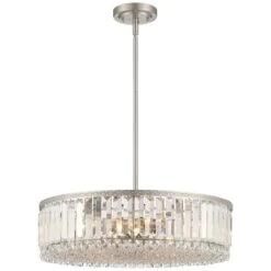 Stiffel Ella 20 1/4" Wide Brushed Nickel Crystal 5-Light Pendant -Golden Lighting Shop stiffel ella 20 and one quarter inch wide brushed nickel crystal 5 light pendant 545k0views3