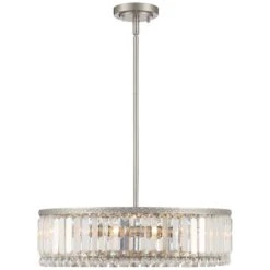 Stiffel Ella 20 1/4" Wide Brushed Nickel Crystal 5-Light Pendant -Golden Lighting Shop stiffel ella 20 and one quarter inch wide brushed nickel crystal 5 light pendant 545k0views4