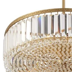 Stiffel Ella 20 1/4" Wide Soft Gold Crystal 5-Light Drum Pendant -Golden Lighting Shop stiffel ella 20 and one quarter inch wide soft gold crystal 5 light drum pendant 546k0views1
