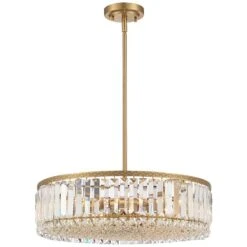 Stiffel Ella 20 1/4" Wide Soft Gold Crystal 5-Light Drum Pendant -Golden Lighting Shop stiffel ella 20 and one quarter inch wide soft gold crystal 5 light drum pendant 546k0views3