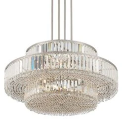 Stiffel Ella 32 1/2"Wide Nickel Crystal 16-Light Three-Tier Pendant 12 Stiffel Ella 32 1/2"Wide Nickel Crystal 16-Light Three-Tier Pendant -Golden Lighting Shop stiffel ella 32 and one half inchwide nickel crystal 16 light three tier pendant 032f0views3