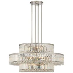 Stiffel Ella 32 1/2"Wide Nickel Crystal 16-Light Three-Tier Pendant 13 Stiffel Ella 32 1/2"Wide Nickel Crystal 16-Light Three-Tier Pendant -Golden Lighting Shop stiffel ella 32 and one half inchwide nickel crystal 16 light three tier pendant 032f0views4