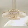 Stiffel Ella 39 3/4" Wide Soft Gold Clear Crystal Pendant -Golden Lighting Shop stiffel ella 39 and three quarter inch wide soft gold clear crystal pendant 657k0cropped
