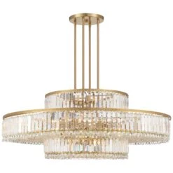 Stiffel Ella 39 3/4" Wide Soft Gold Clear Crystal Pendant -Golden Lighting Shop stiffel ella 39 and three quarter inch wide soft gold clear crystal pendant 657k0views3