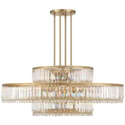 Stiffel Ella 39 3/4" Wide Soft Gold Clear Crystal Pendant -Golden Lighting Shop stiffel ella 39 and three quarter inch wide soft gold clear crystal pendant 657k0views4