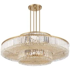 Stiffel Ella 39 3/4" Wide Soft Gold Clear Crystal Pendant -Golden Lighting Shop stiffel ella 39 and three quarter inch wide soft gold clear crystal pendant 657k0views5