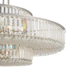 Stiffel Ella 39 3/4"Wide Brushed Nickel Clear Crystal 22-Light Pendant -Golden Lighting Shop stiffel ella 39 and three quarter inchwide brushed nickel clear crystal 22 light pendant 656k0views1