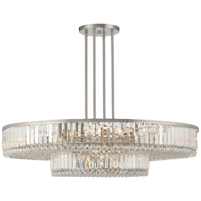 Stiffel Ella 40 1/4" Wide Brushed Nickel Clear Crystal Pendant Light 7 Stiffel Ella 40 1/4" Wide Brushed Nickel Clear Crystal Pendant Light - Image 5