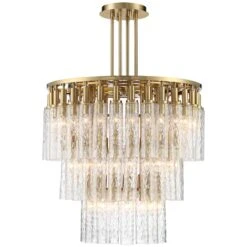 Stiffel Florio 32" Wide 72-Light 3-Tier Cluster Warm Gold Chandelier -Golden Lighting Shop stiffel florio 32 inch wide 72 light 3 tier cluster warm gold chandelier 99m31views3