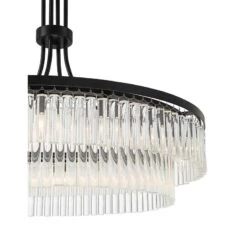 Stiffel Handry 38" Wide Black Glass Rod 16-Light Pendant -Golden Lighting Shop stiffel handry 38 inch wide black glass rod 16 light pendant 529m0views1